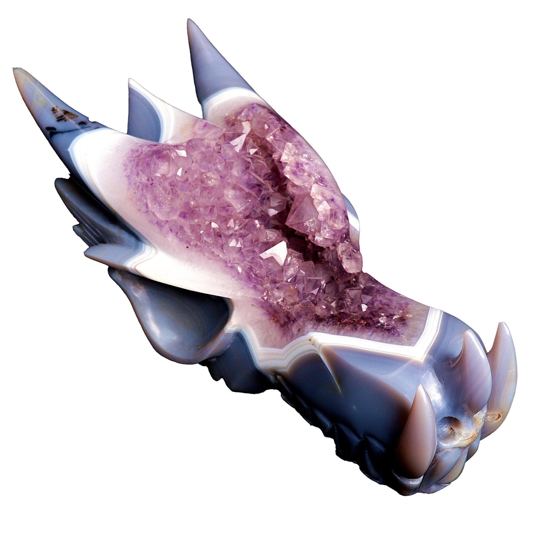 Dream Druzy Crystal Dragon high quality Head