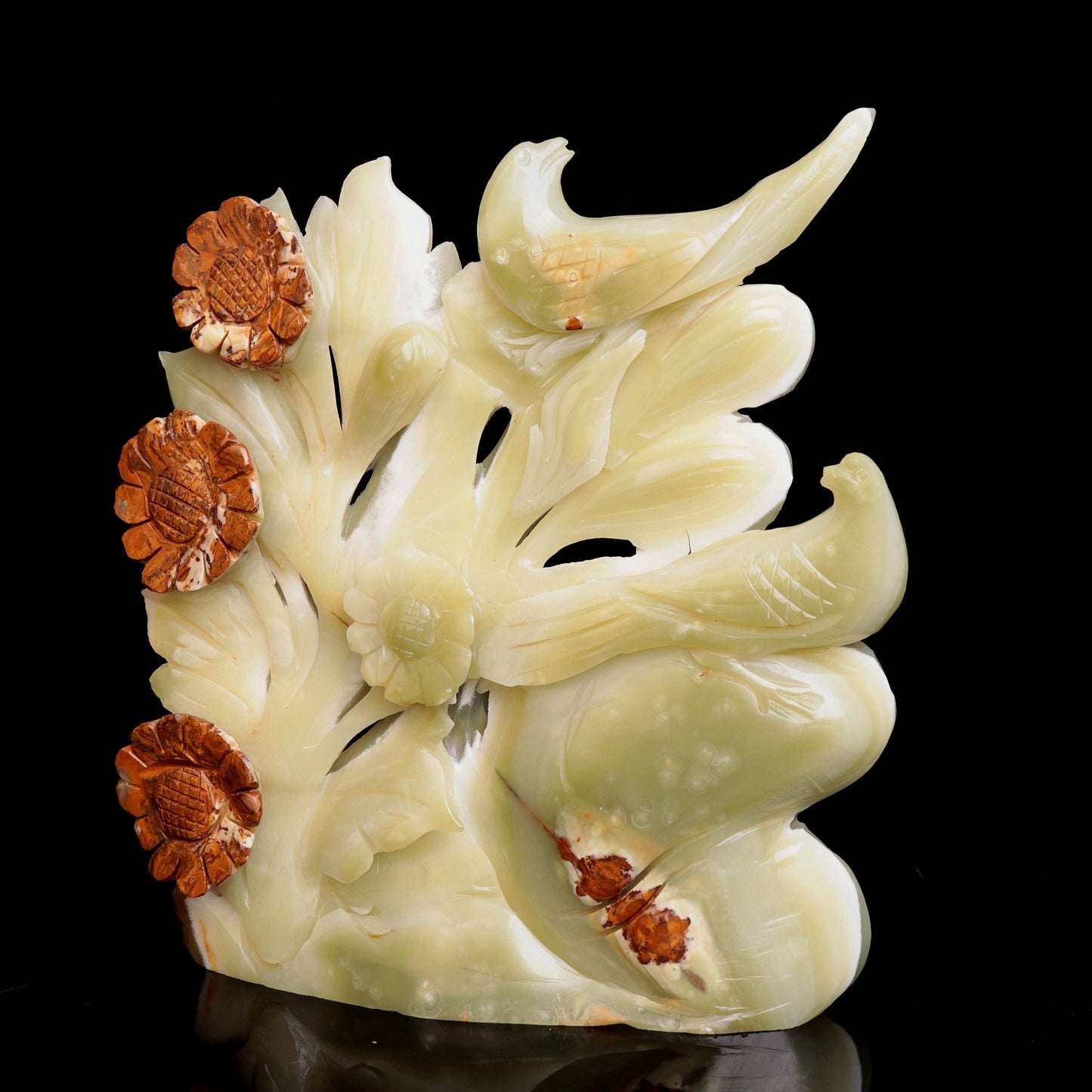 10" Afghan Jade Crystal Bird Figurine Healing Quartz Decor Gift - crystaltreasure