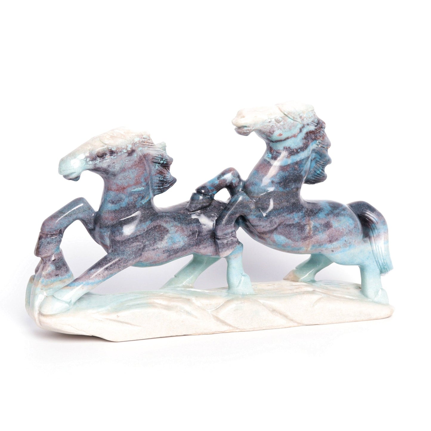 10.5" Trolleite Carved Crystal Horse Figurine Realistic Crystal Healing Quartz Decor - crystaltreasure