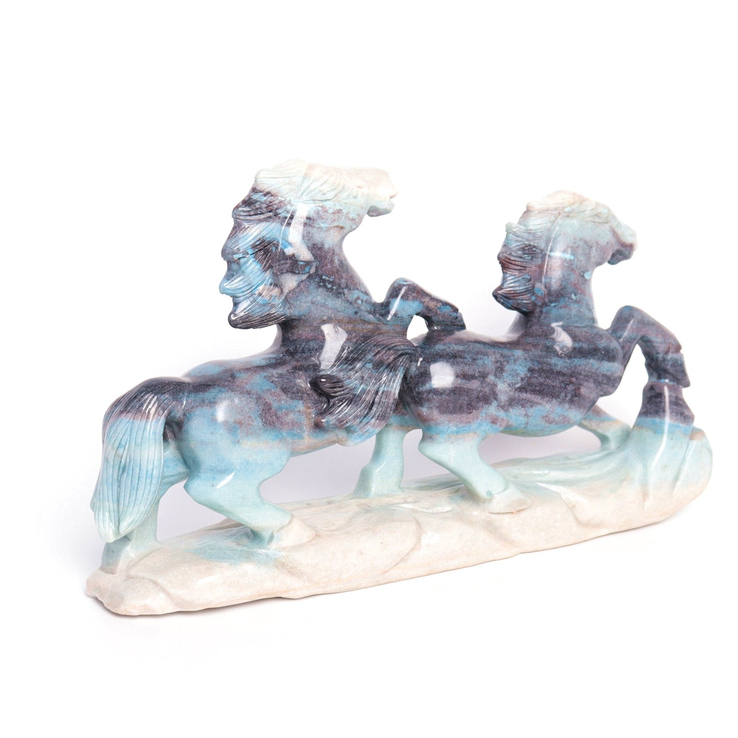 10.5" Trolleite Carved Crystal Horse Figurine Realistic Crystal Healing Quartz Decor - crystaltreasure