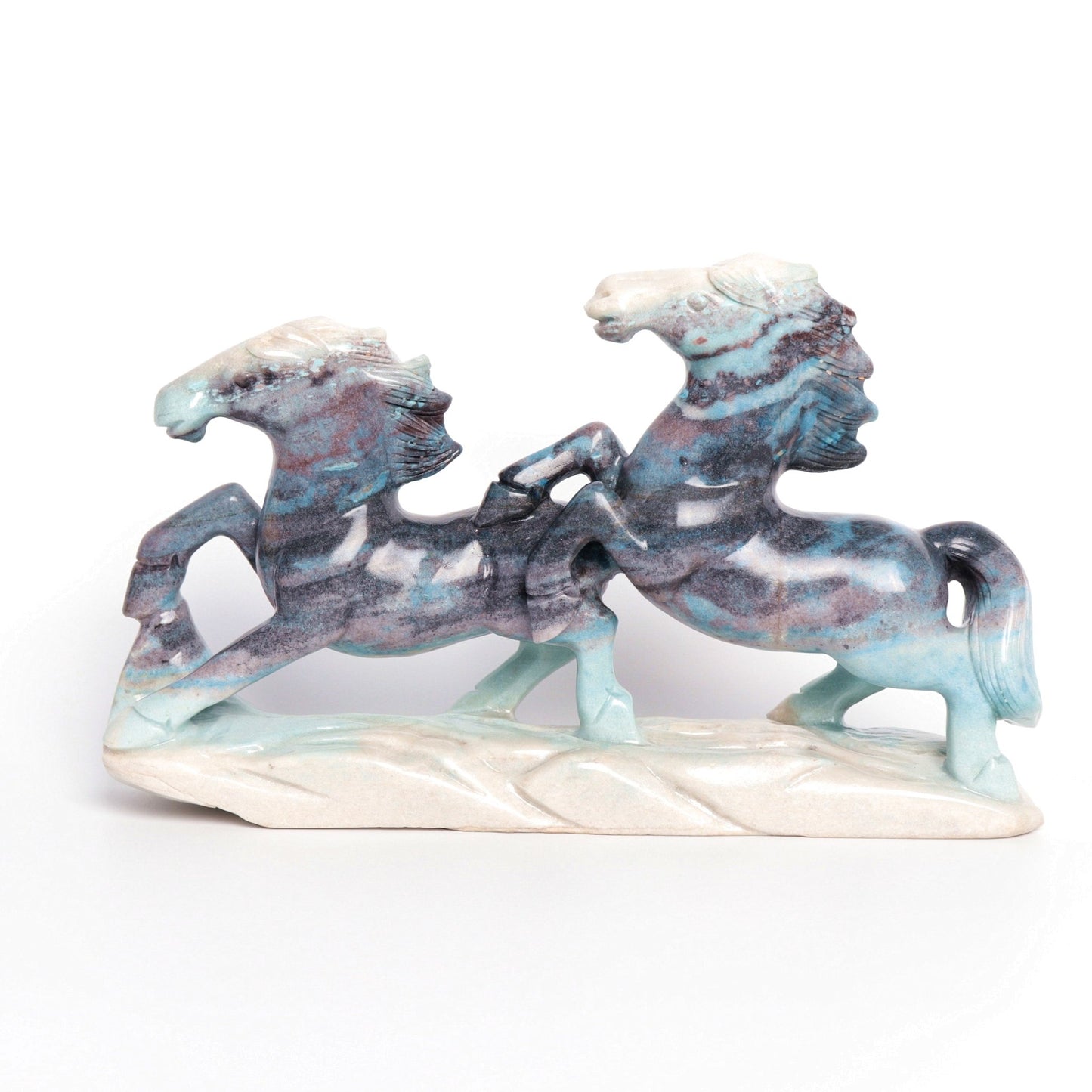 10.5" Trolleite Carved Crystal Horse Figurine Realistic Crystal Healing Quartz Decor - crystaltreasure