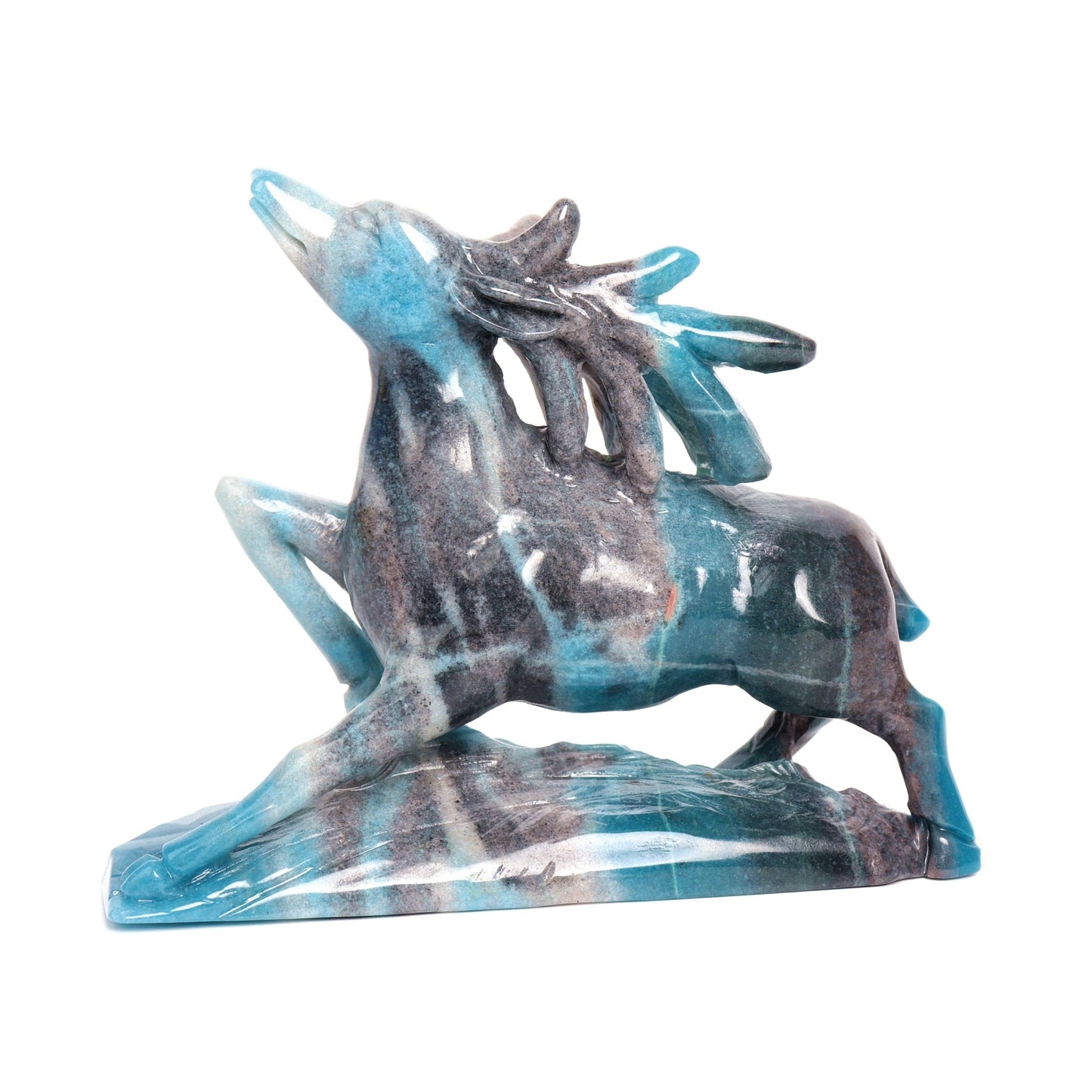 10.5" Trolleite Crystal Deer Figurine Healing Quartz Decor - crystaltreasure