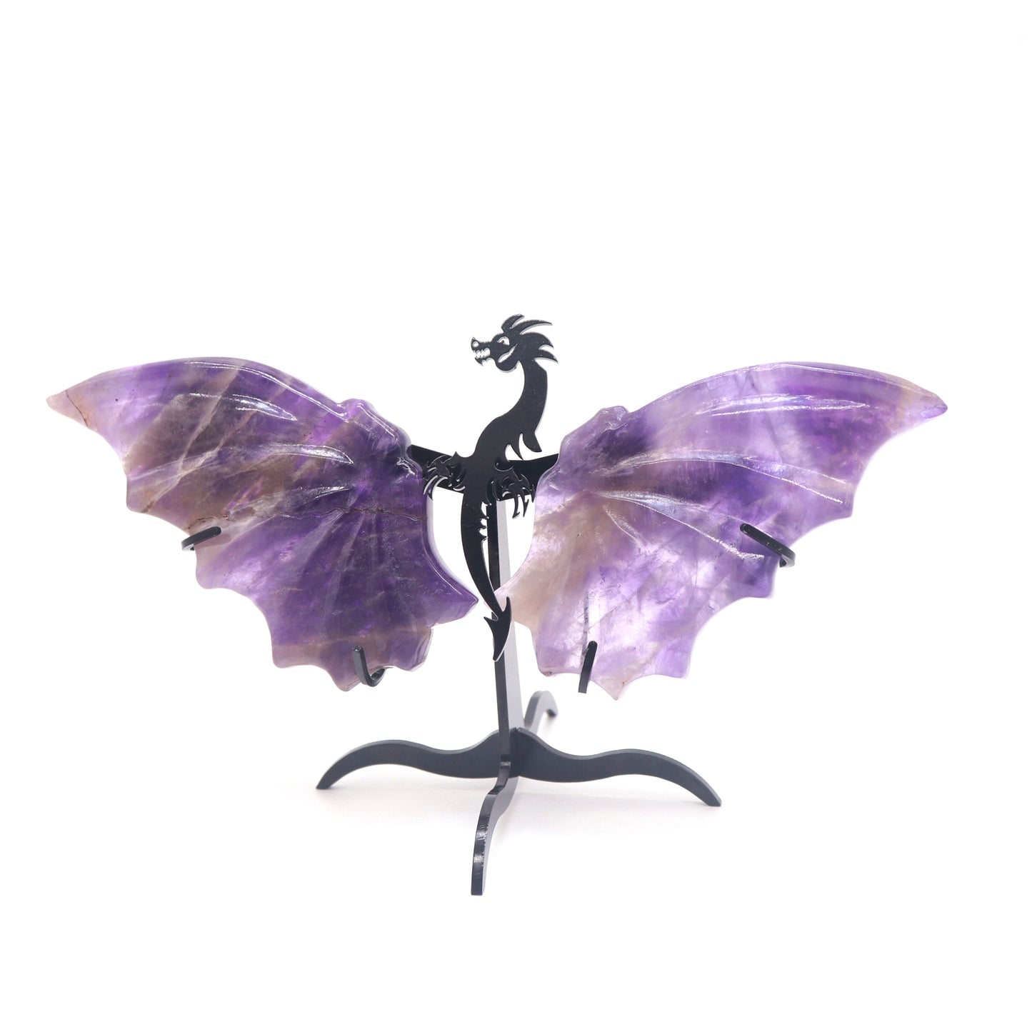 Natural Dream Amethyst Dragon wings Crystal Healing + stand 1pc