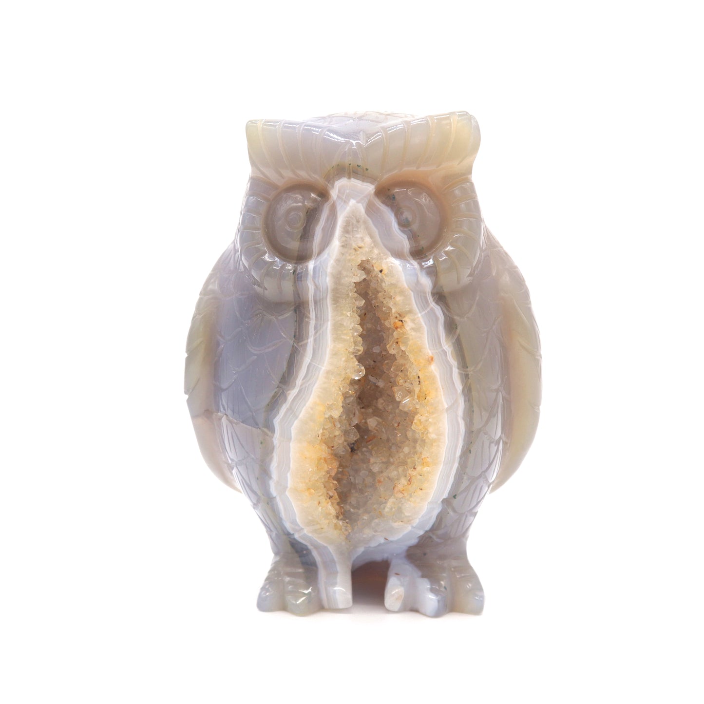 crystal owl sculpture