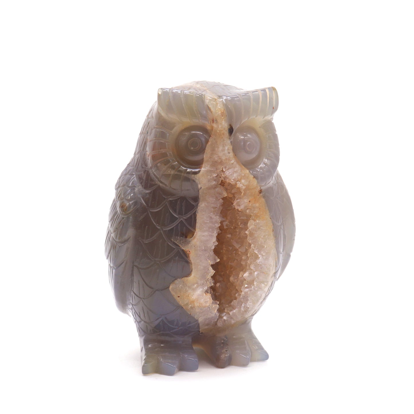 druzy agate owl