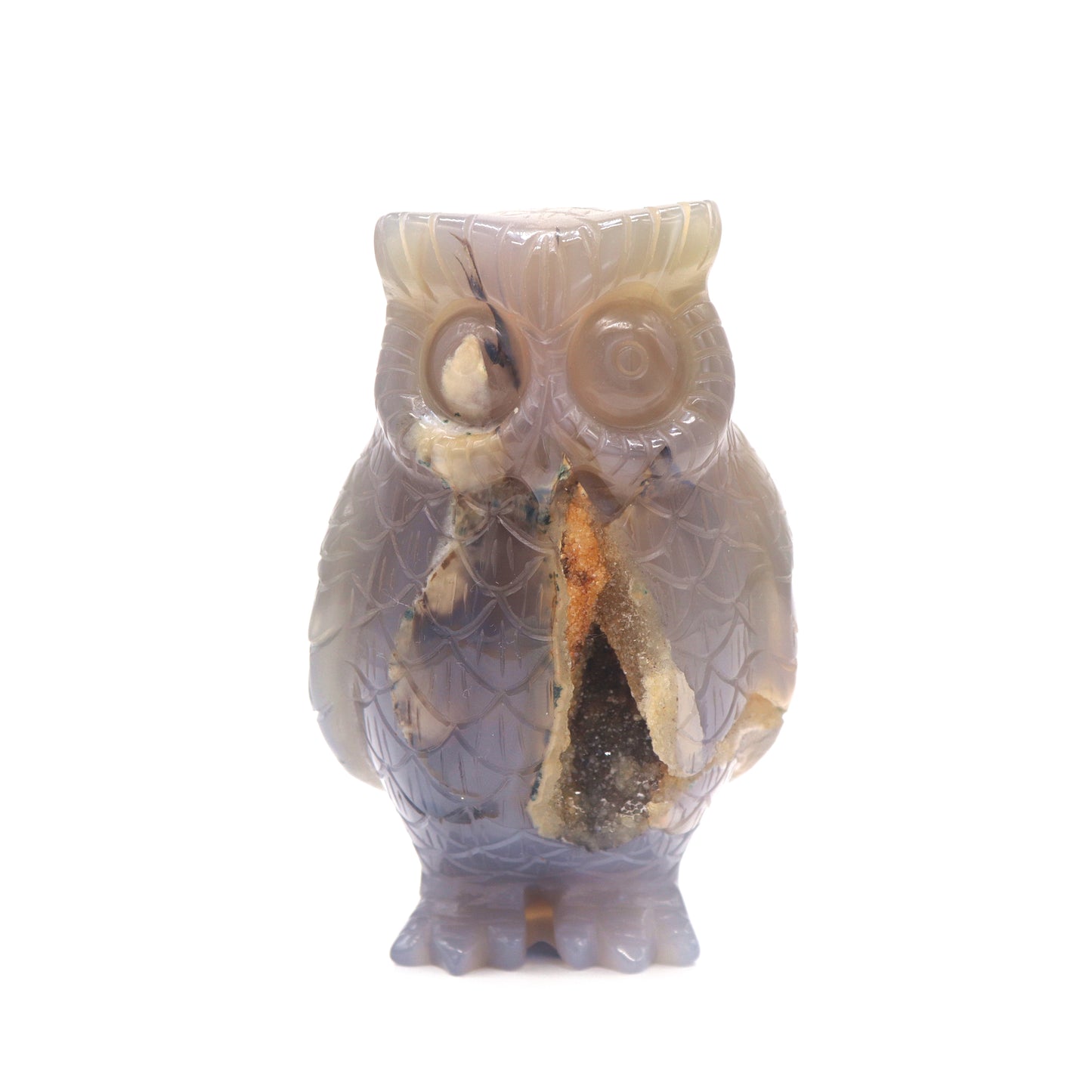 crystal owl sculpture