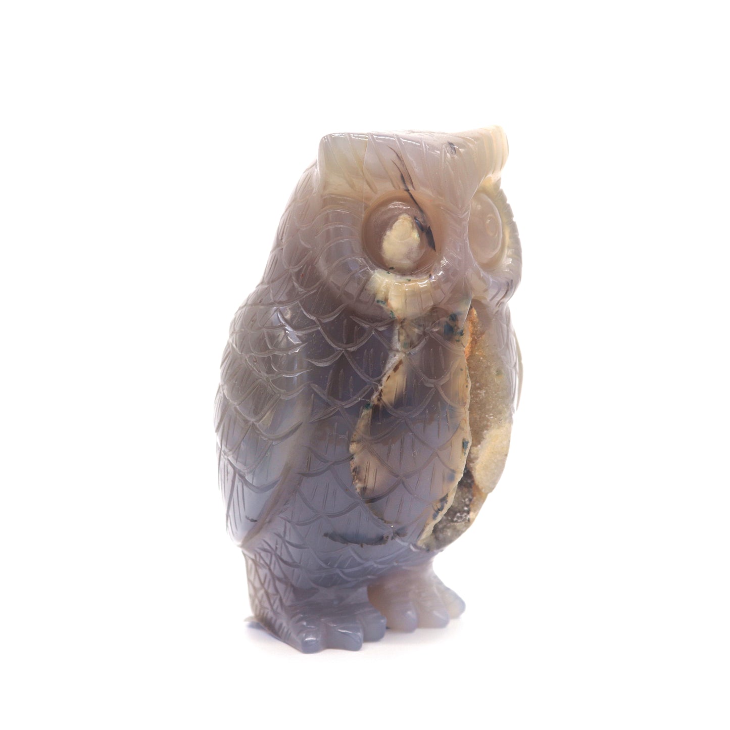 druzy agate owl
