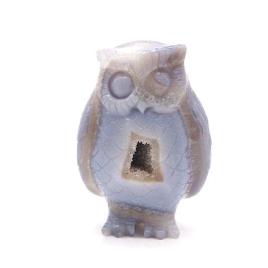 druzy agate owl