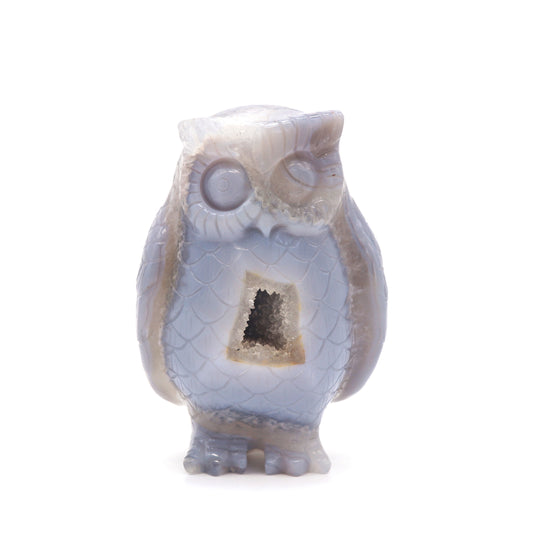 crystal owl figurine