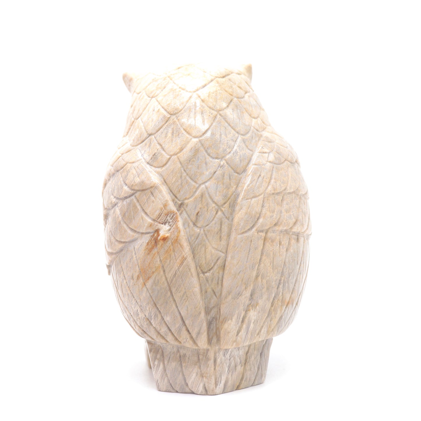 4.3" HandCarved Coral Jade Owl Crystal Healing Quartz Reiki Decorate Gift