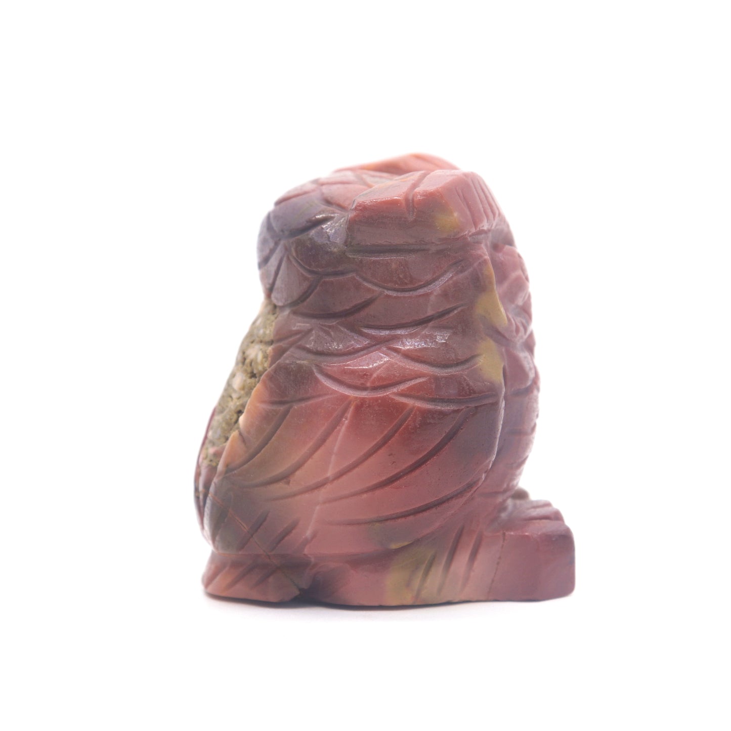 2.5" HandCarved Mookaite Jasper Crystal Owl Decorate Gift