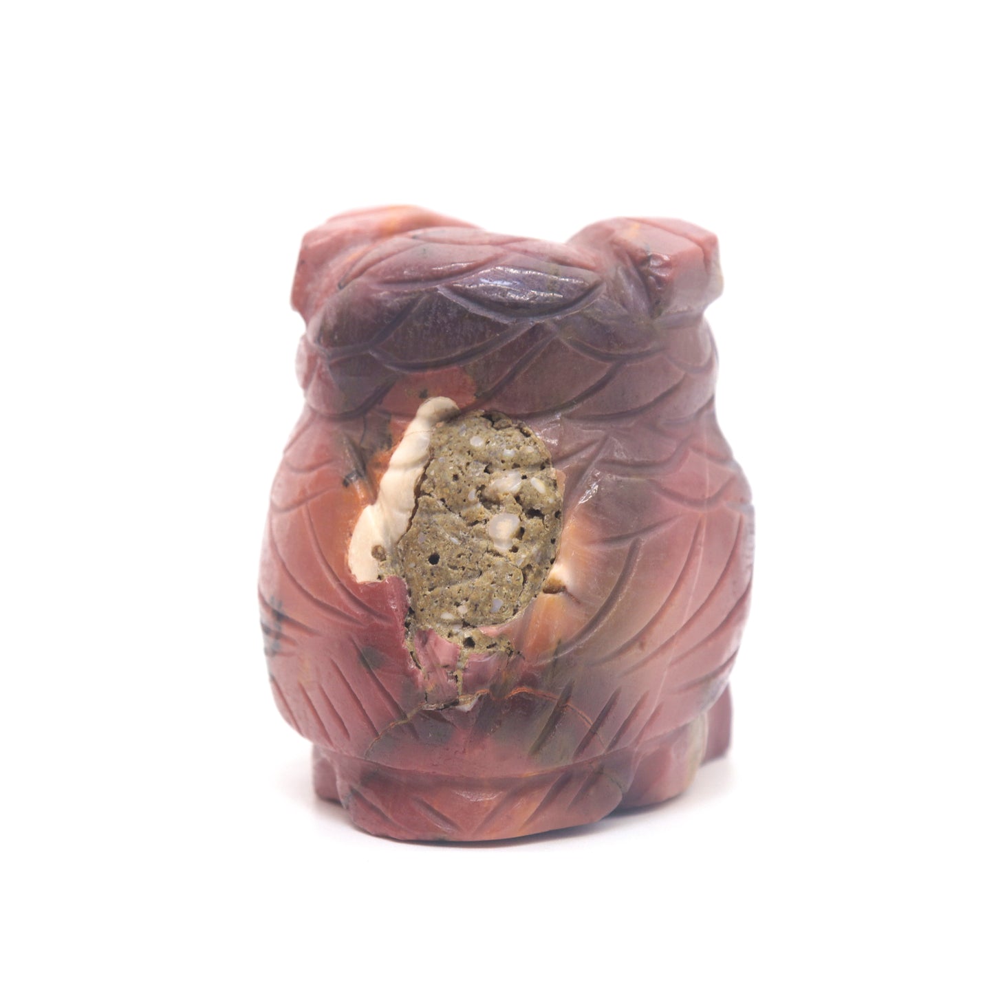 2.5" HandCarved Mookaite Jasper Crystal Owl Decorate Gift