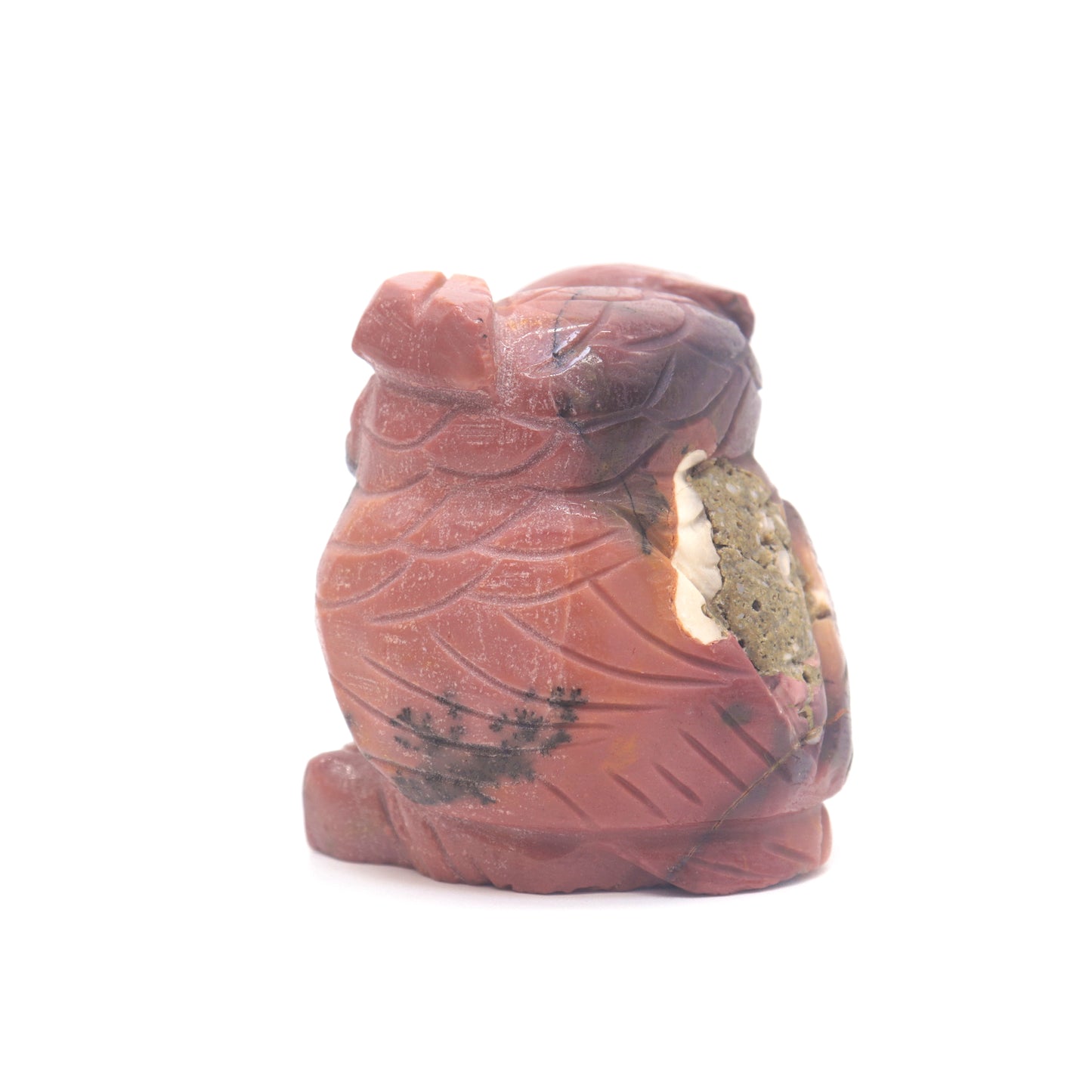 2.5" HandCarved Mookaite Jasper Crystal Owl Decorate Gift