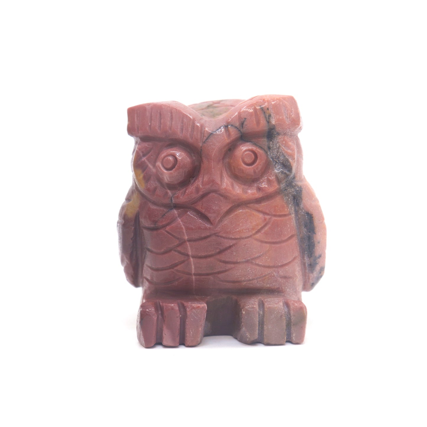 2.5" HandCarved Mookaite Jasper Crystal Owl Decorate Gift