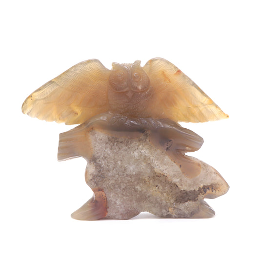 crystal owl sculpture