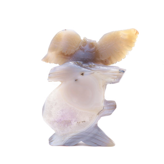 druzy agate owl