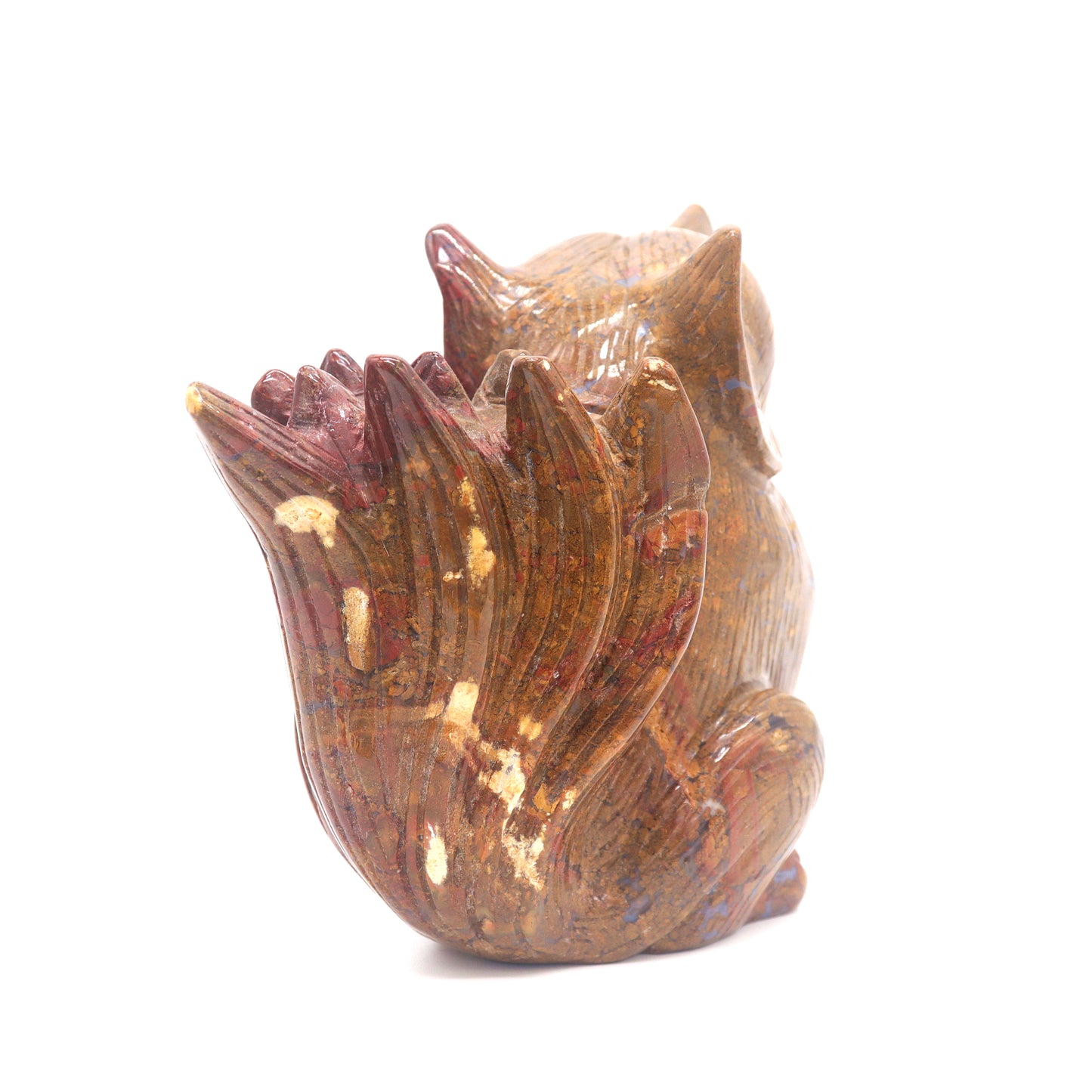 2.5lb HandCarved Ocean Jasper Nine Tail Fox Crystal Healing Quartz Reiki