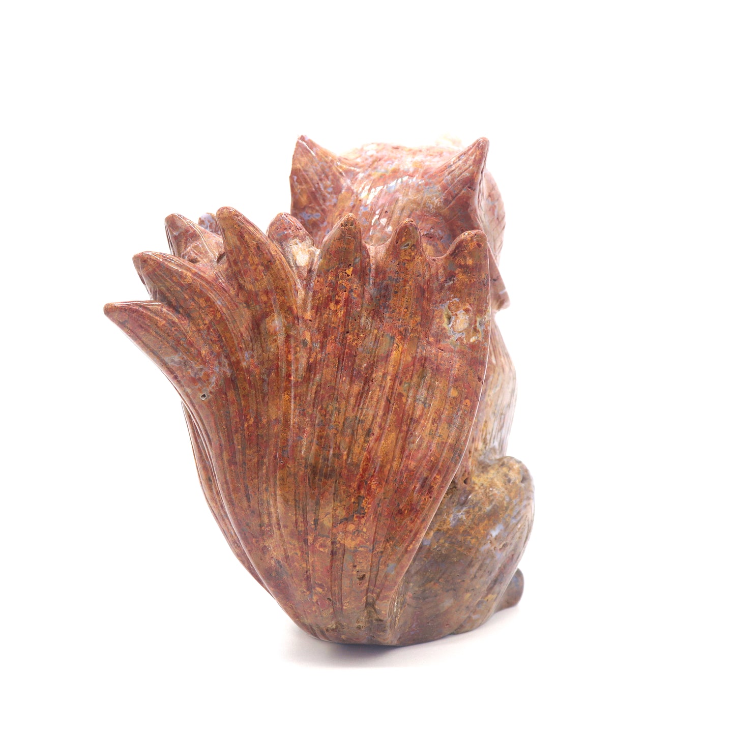 2.5lb HandCarved Ocean Jasper Nine Tail Fox Crystal Healing Quartz Reiki