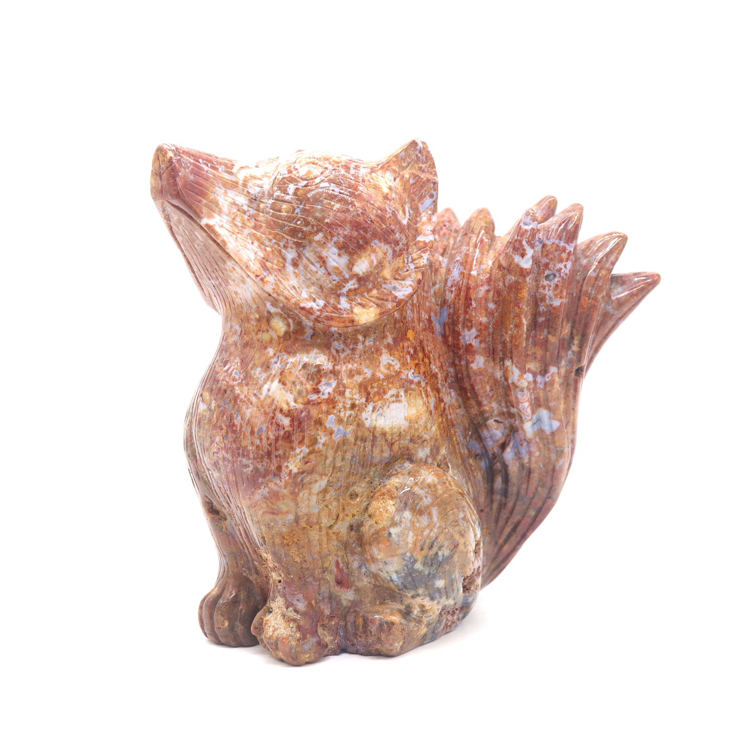 2.5lb HandCarved Ocean Jasper Nine Tail Fox Crystal Healing Quartz Reiki