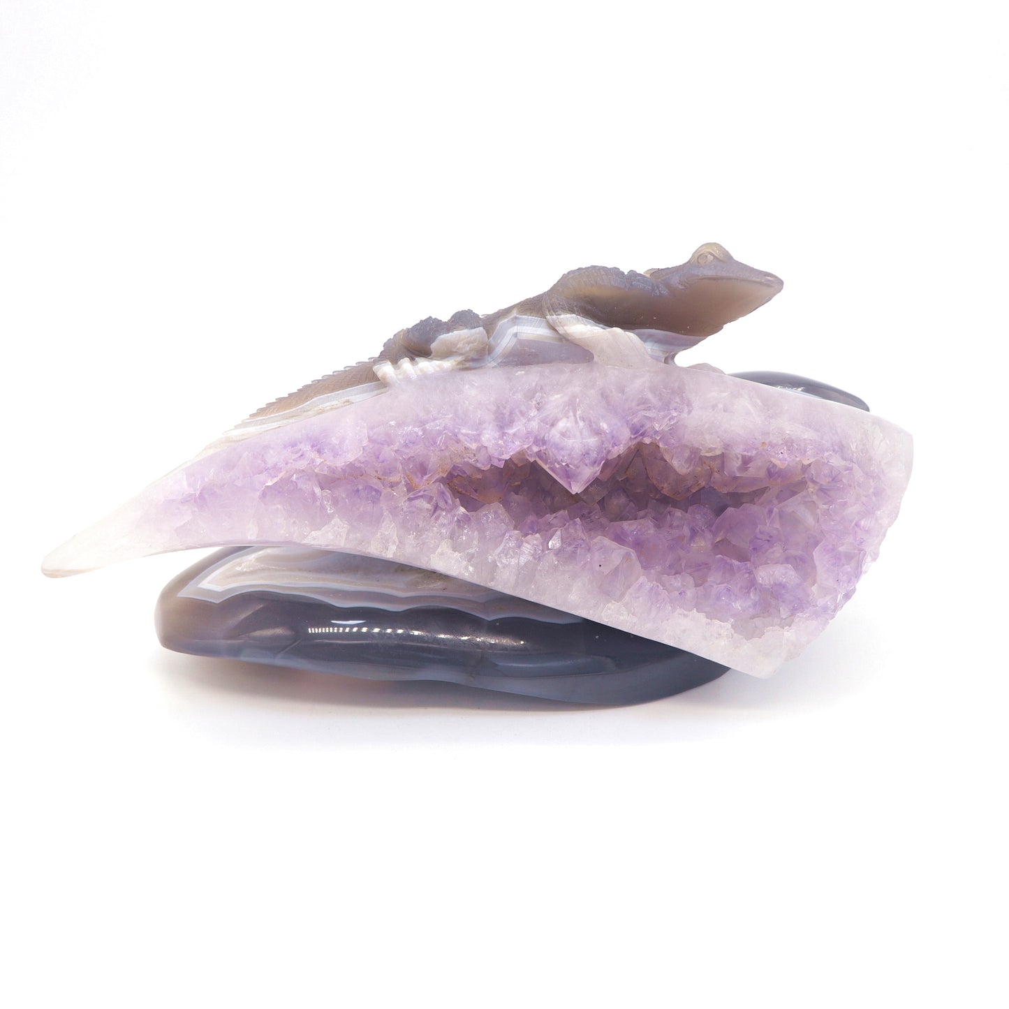 druzy agate lizard