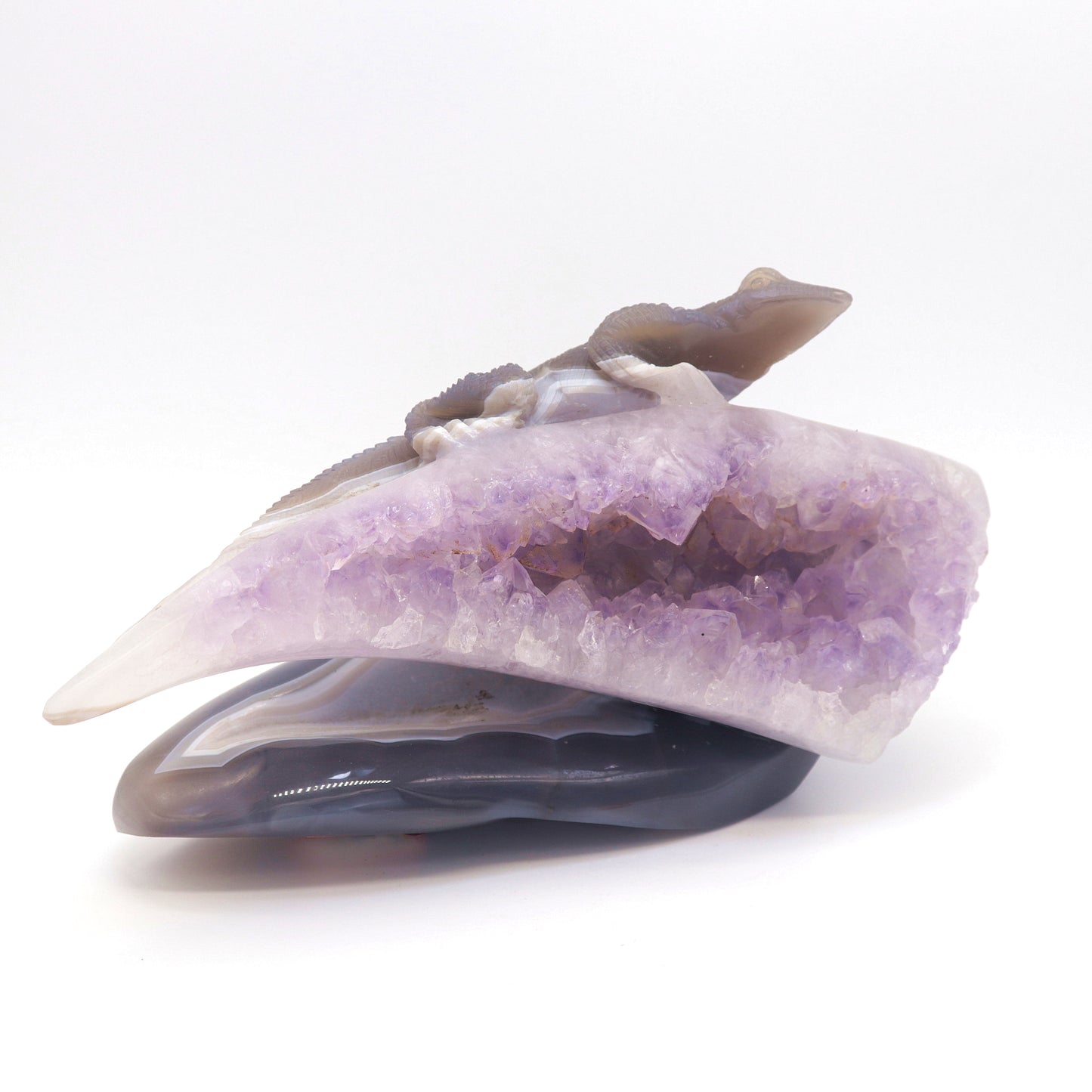 crystal lizard sculpture
