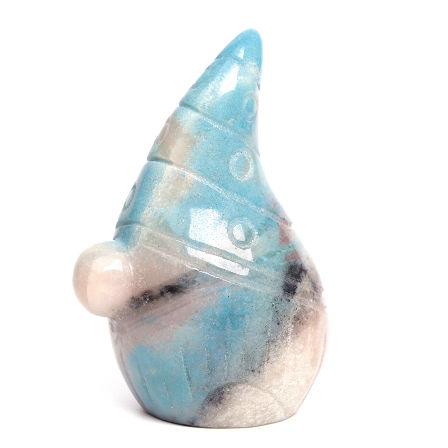 3.5" Trolleite Carved Gnome Figurine Realistic Crystal Healing Quartz Decor
