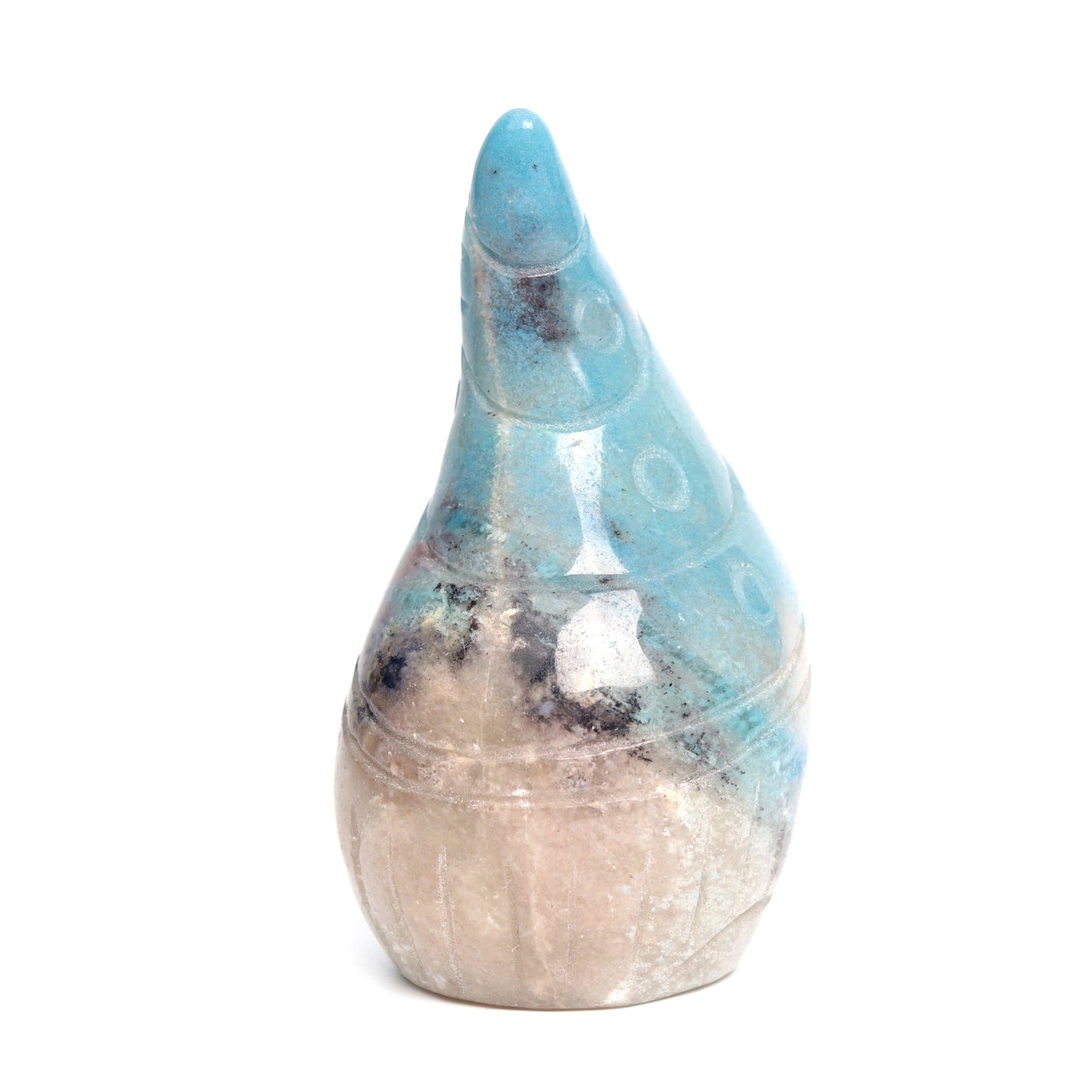3.5" Trolleite Carved Gnome Figurine Realistic Crystal Healing Quartz Decor