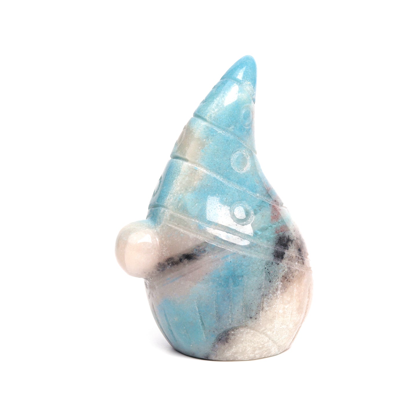 3.5" Trolleite Carved Gnome Figurine Realistic Crystal Healing Quartz Decor