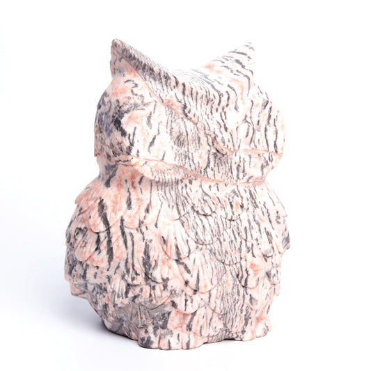 Pink Zebra Stone owl