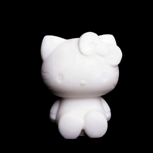 4.1lb White Jade Carved Kitty Figurine Crystal Healing Quartz Decor