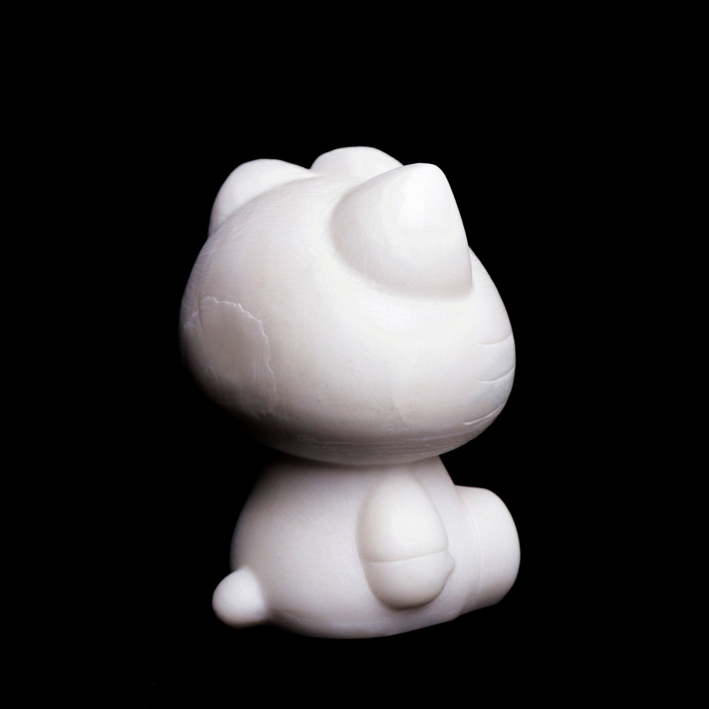 4.1lb White Jade Carved Kitty Figurine Crystal Healing Quartz Decor