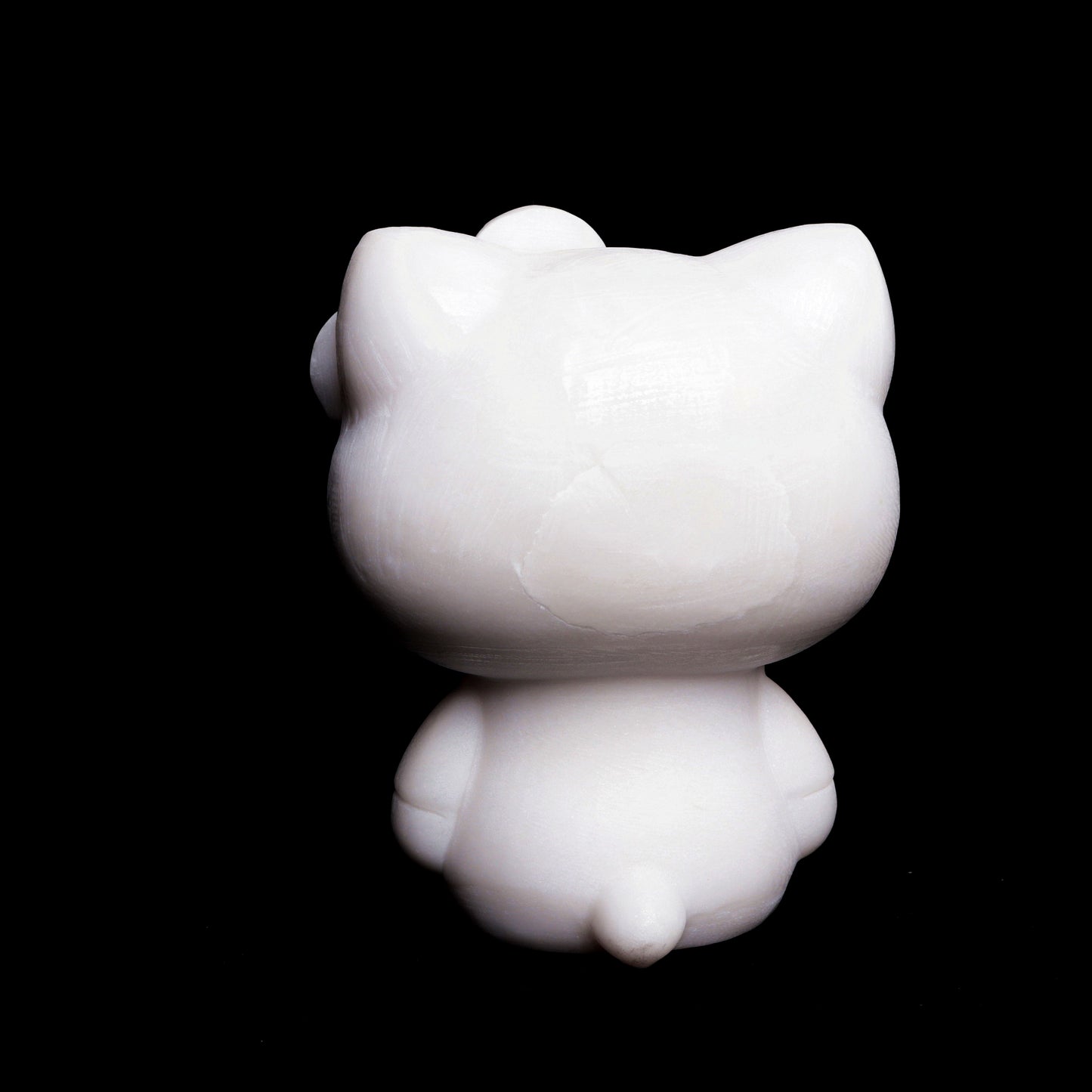 4.1lb White Jade Carved Kitty Figurine Crystal Healing Quartz Decor