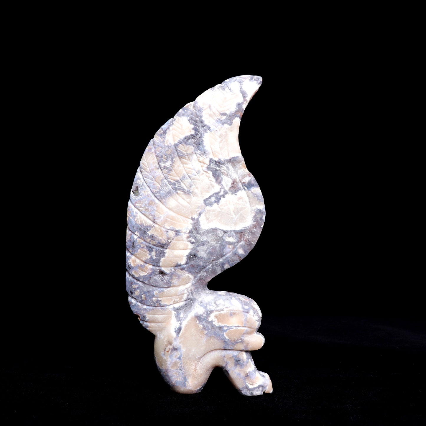8.5" Flower Agate Carved Fairy Sculpture Crystal Healing Quartz Decor