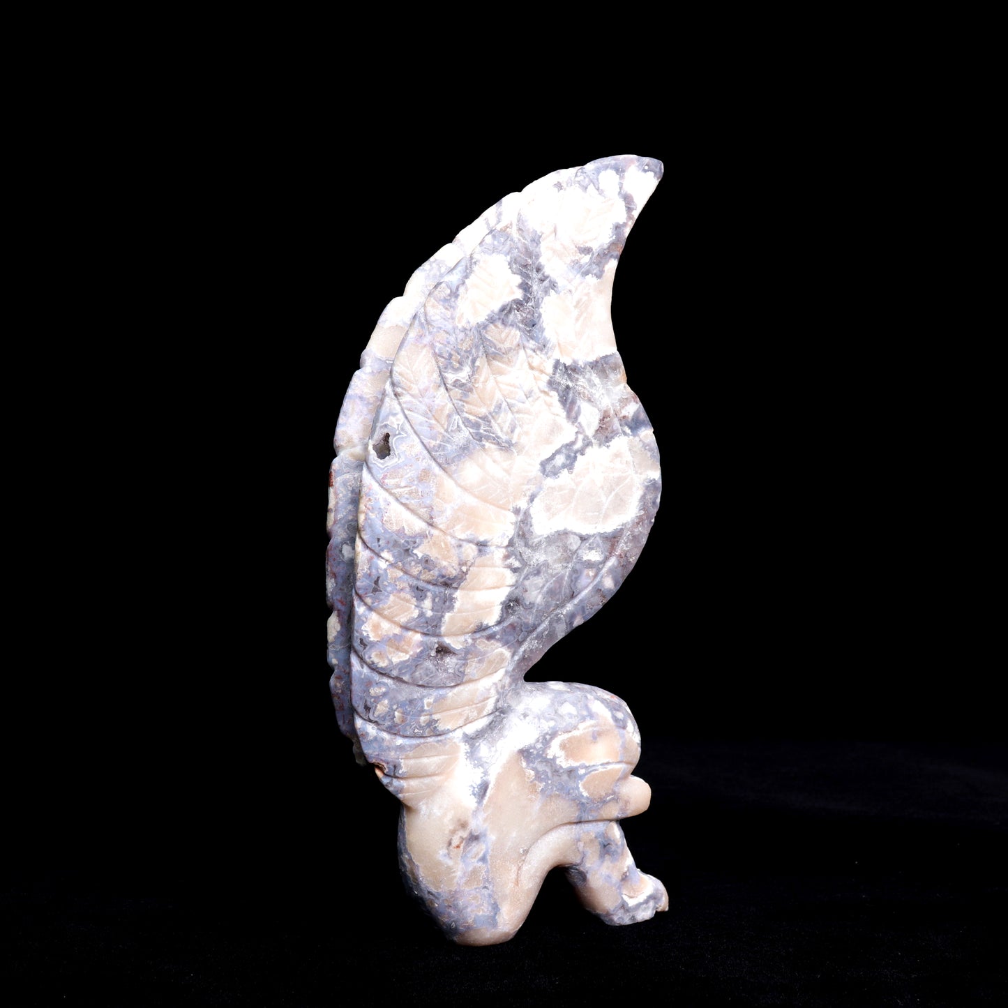 8.5" Flower Agate Carved Fairy Sculpture Crystal Healing Quartz Decor