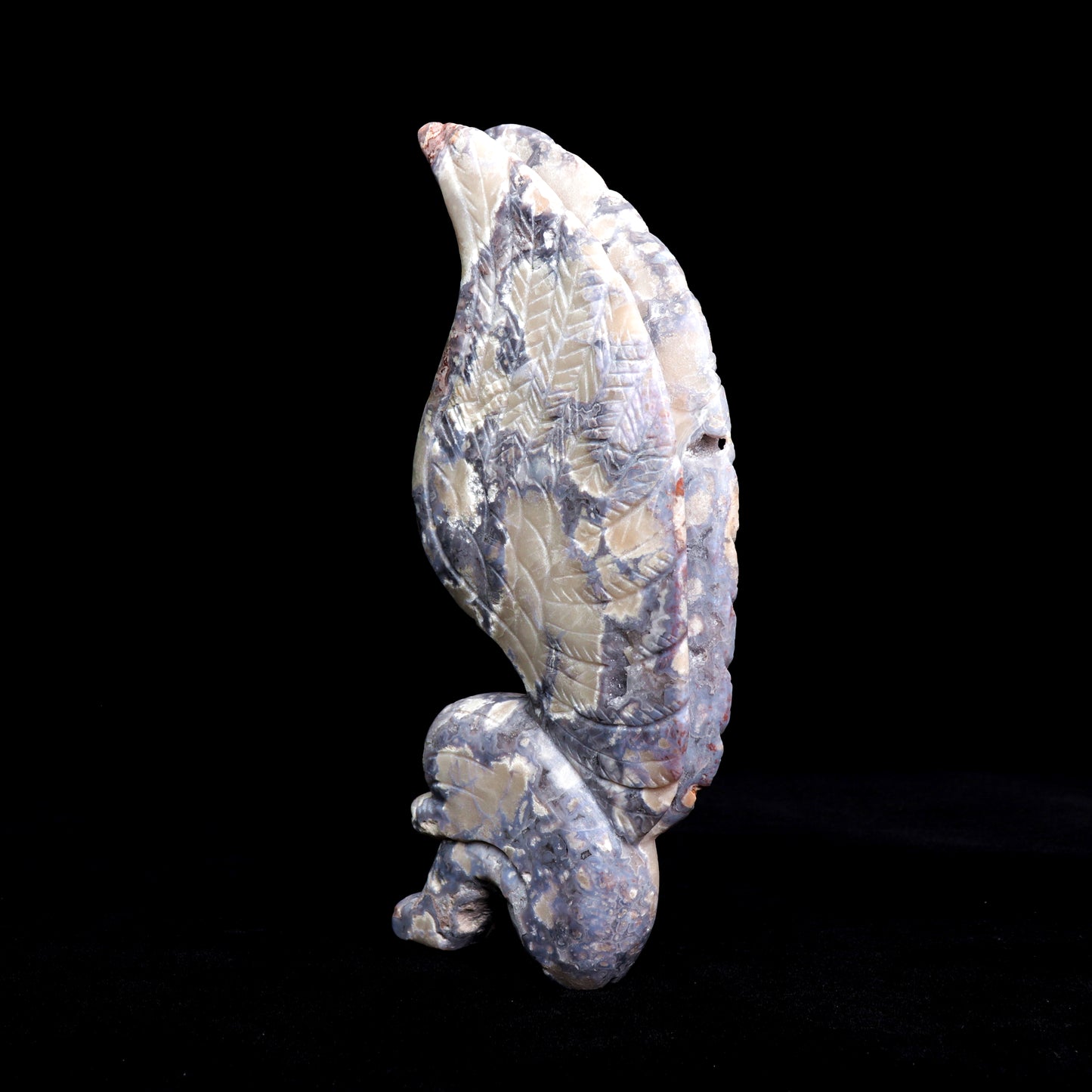 8.5" Flower Agate Carved Fairy Sculpture Crystal Healing Quartz Decor