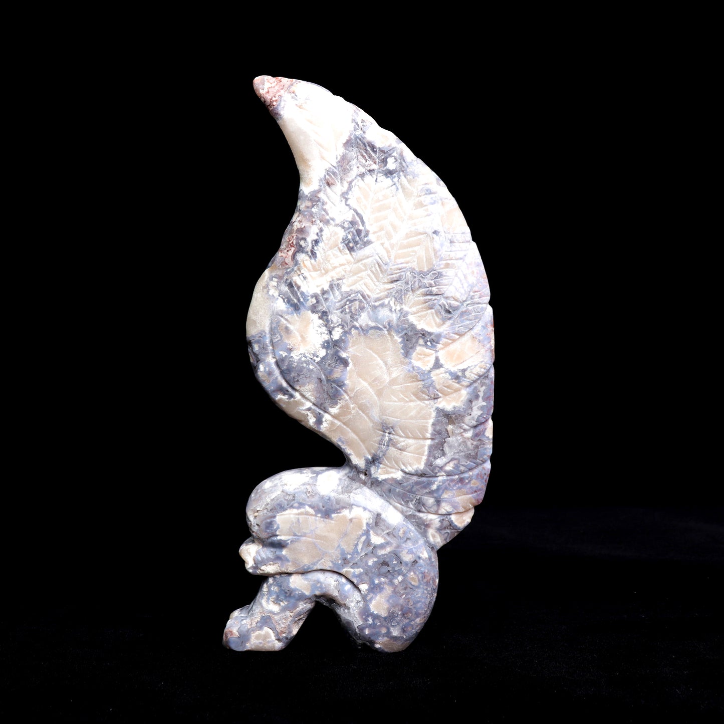 8.5" Flower Agate Carved Fairy Sculpture Crystal Healing Quartz Decor