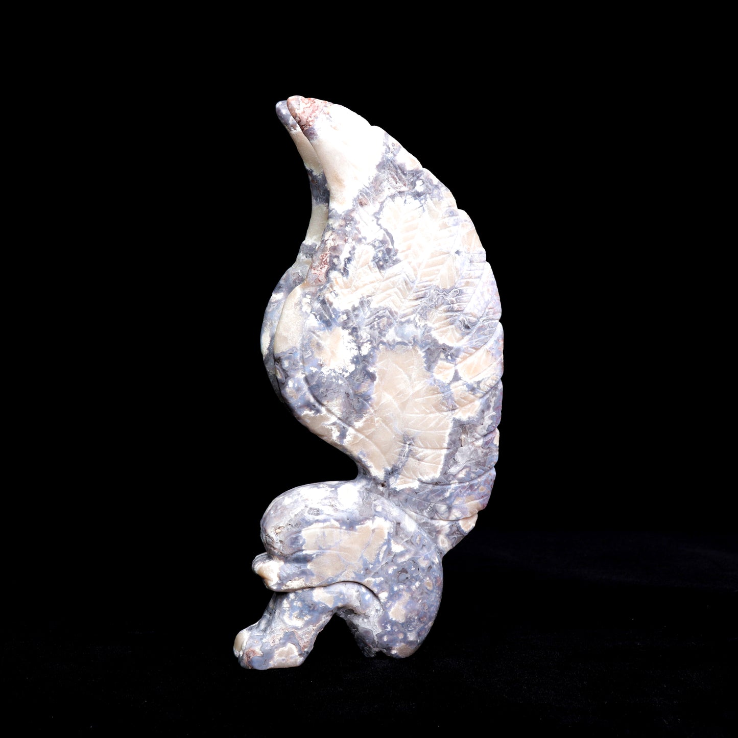 8.5" Flower Agate Carved Fairy Sculpture Crystal Healing Quartz Decor