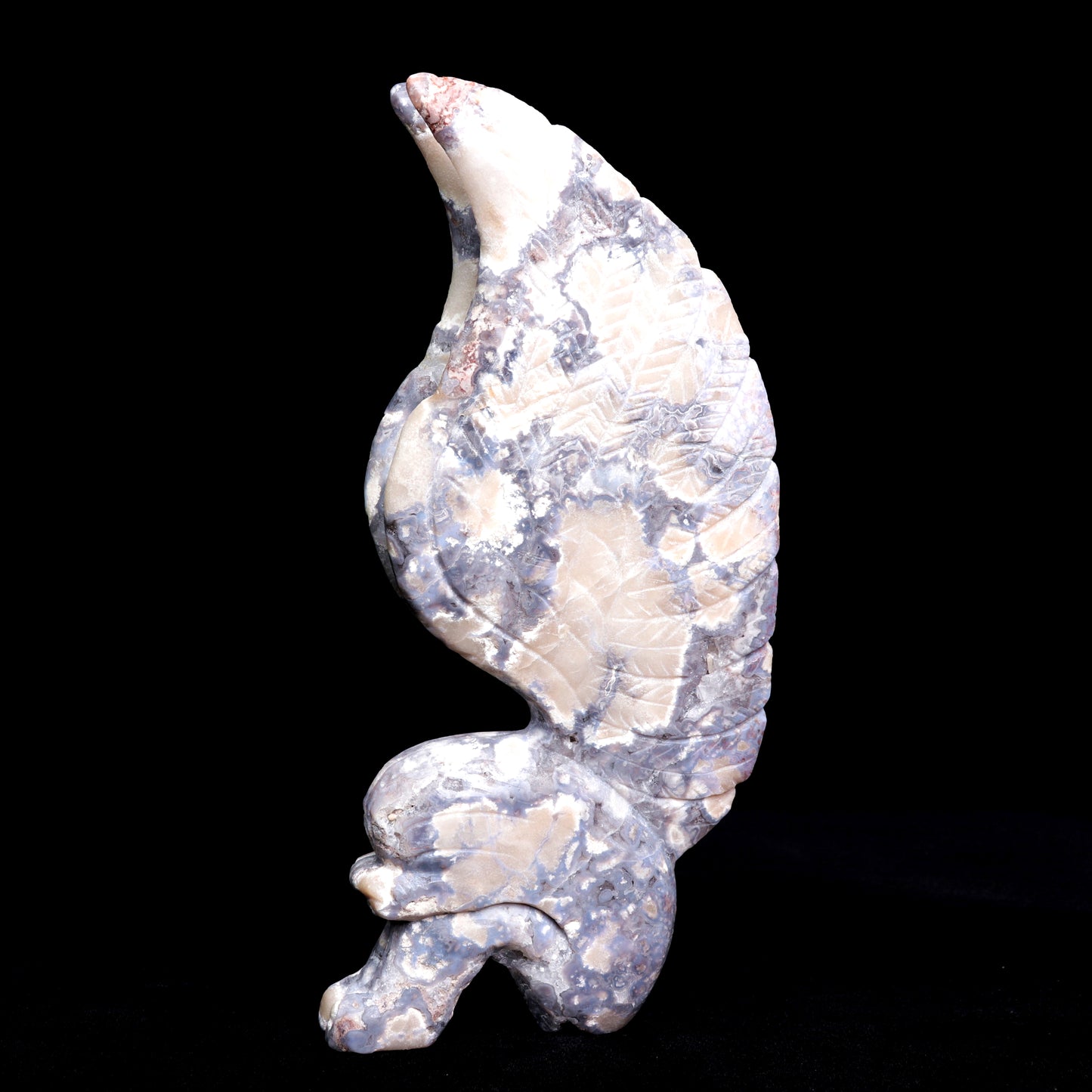 8.5" Flower Agate Carved Fairy Sculpture Crystal Healing Quartz Decor
