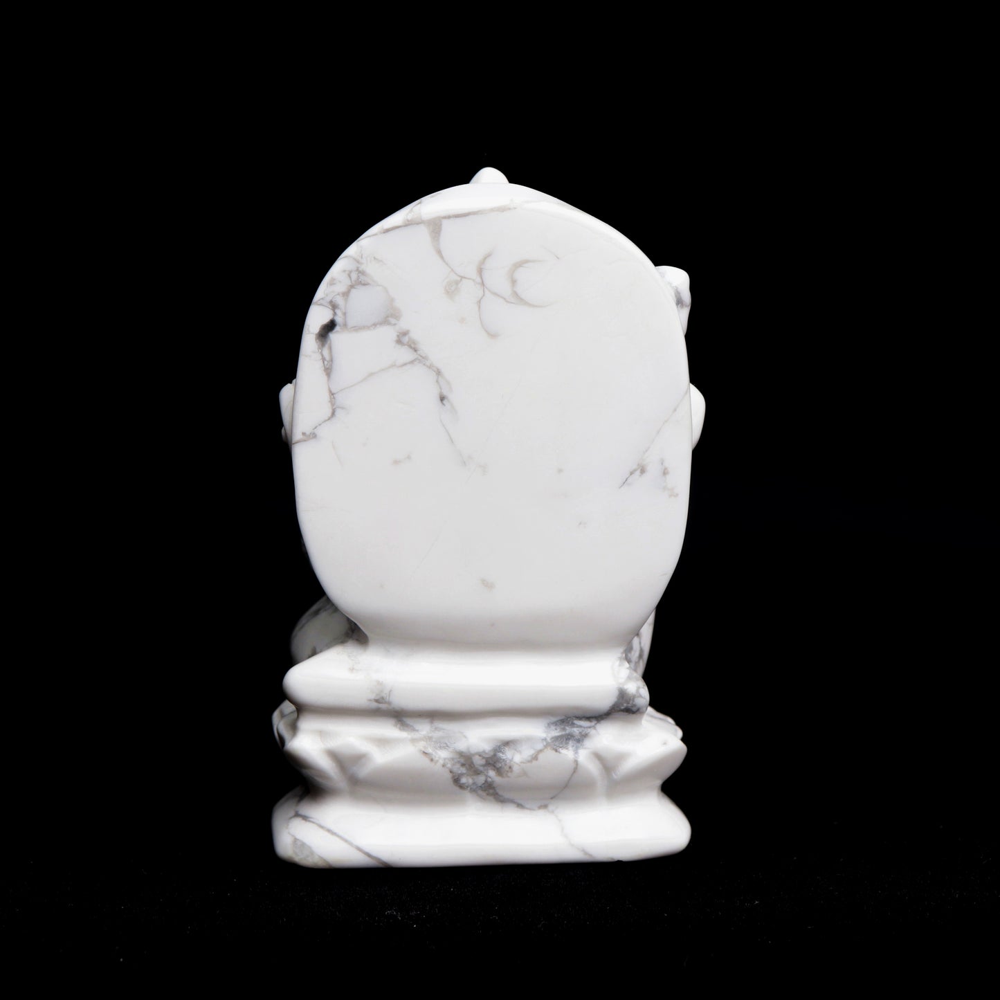 3" Howlite Crystal Ganesh Figurine Healing Quartz Decor