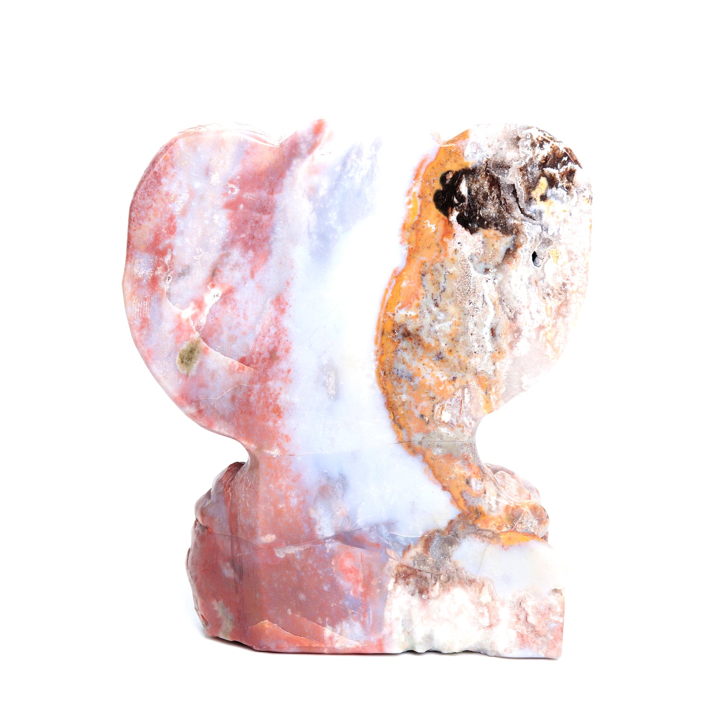 5" Ocean Jasper Carved Elephant Figurine Realistic Crystal Healing Quartz Decor