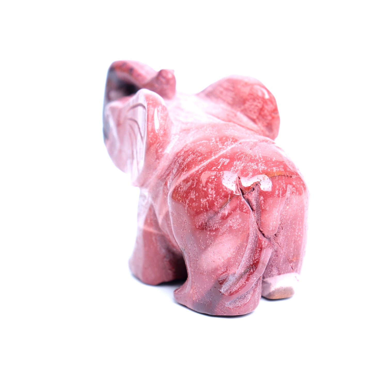 2.8" Mookaite Jasper Crystal Elephant Figurine Realistic Quartz Decor