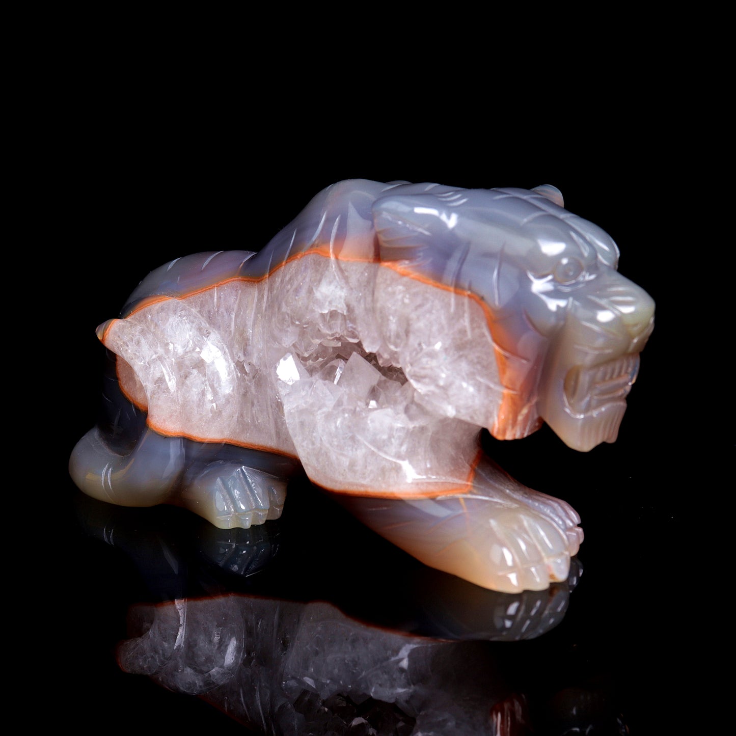druzy agate tiger