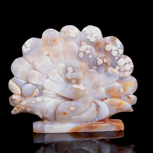 crystal Peacock Sculpture