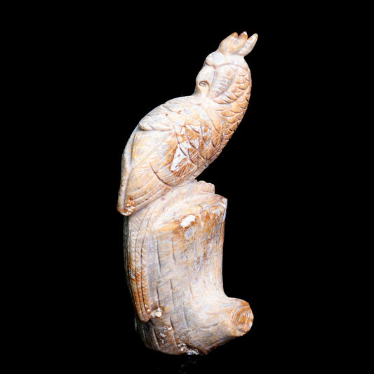 Crystal Parrot Sculpture