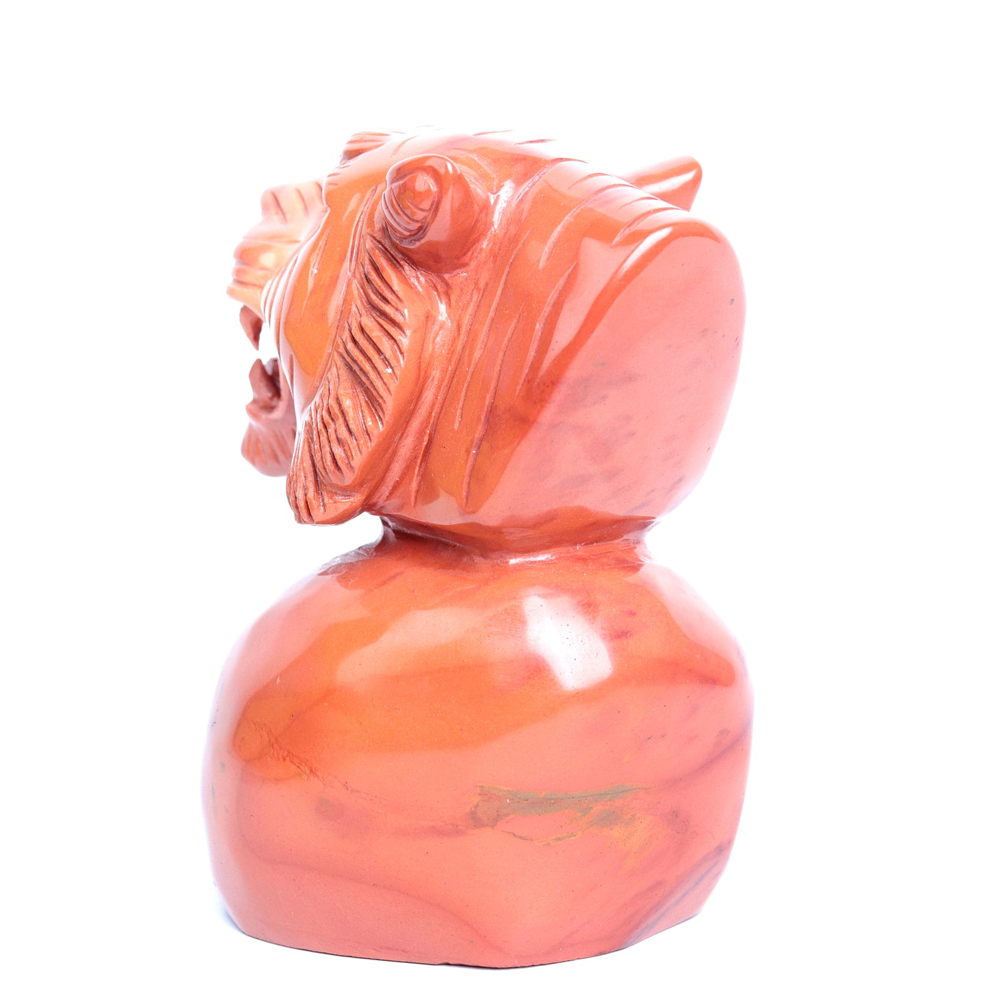 5" Mookaite Jasper Carved Crystal Tiger Figurine Realistic Healing Quartz