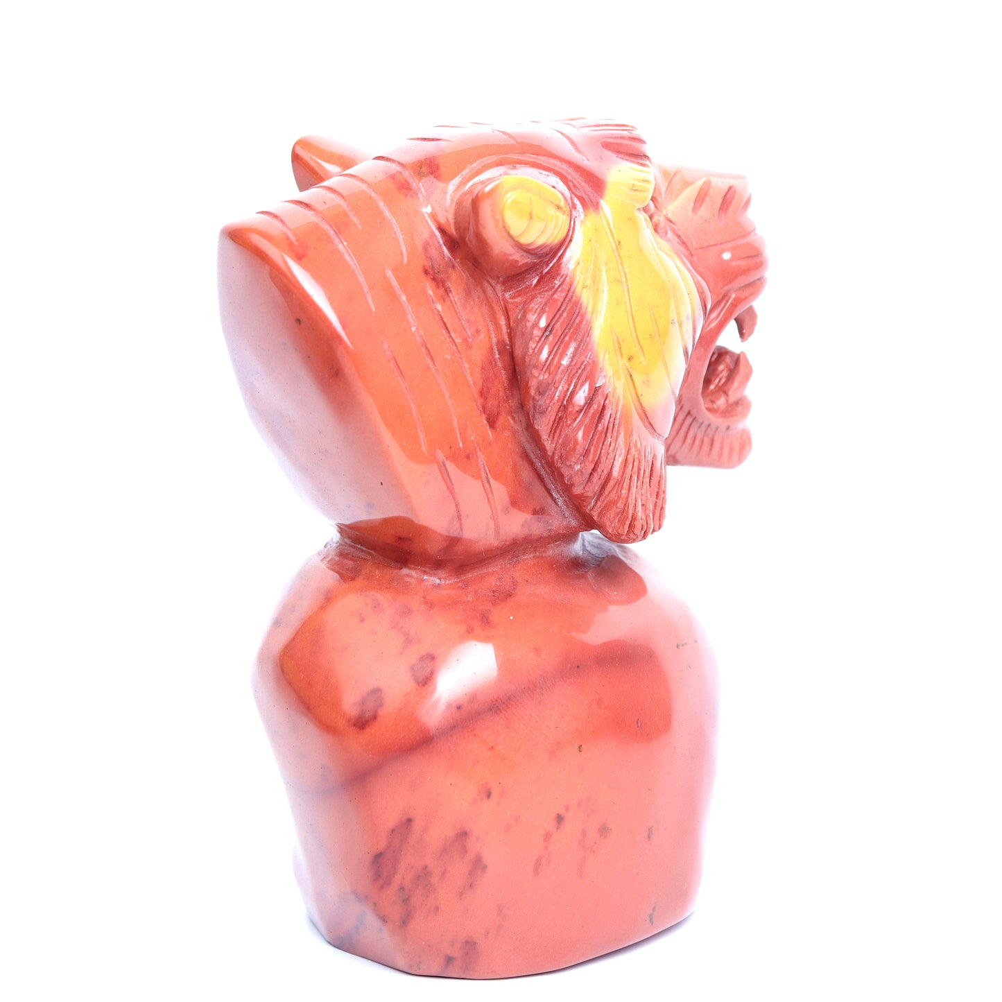 5" Mookaite Jasper Carved Crystal Tiger Figurine Realistic Healing Quartz