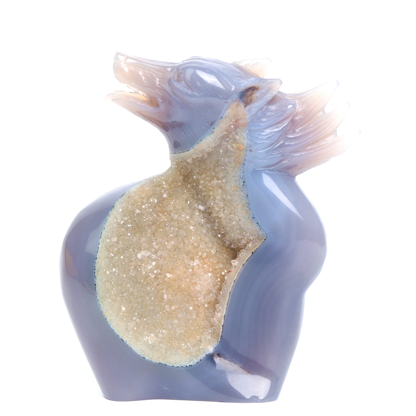 crystal wolf figurine