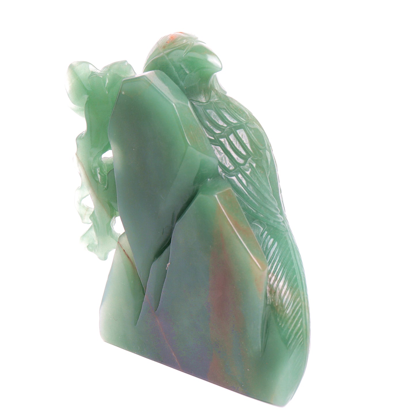 6" Green Aventurine Carved Crystal Bird Sculpture Healing Quartz Decor