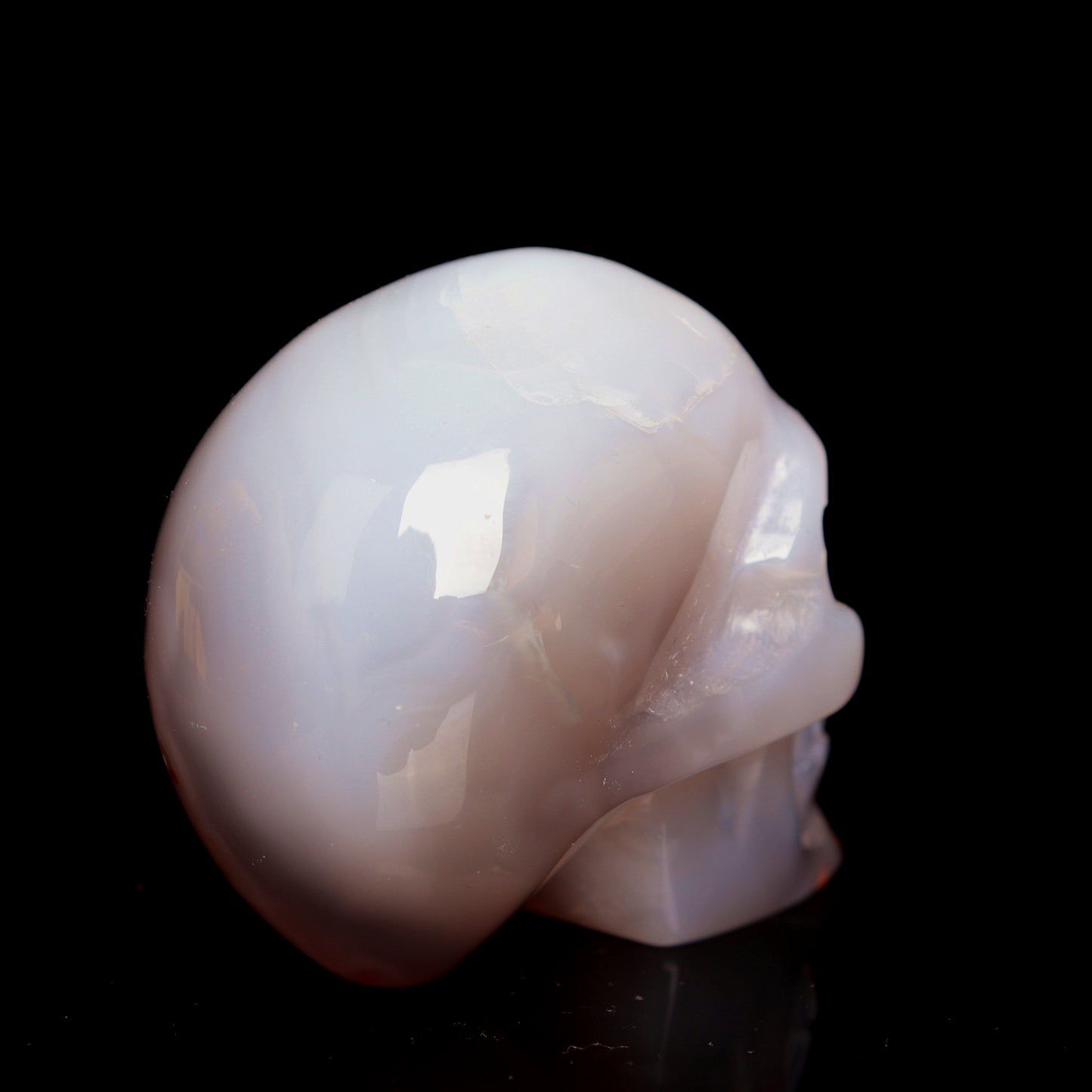 3" HandCarved Druzy agate Crystal Skull Healing Quartz Reiki Gift