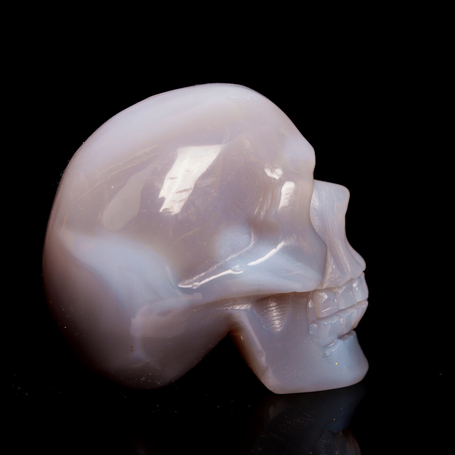 2.5" HandCarved Druzy agate Crystal Skull Healing Quartz Reiki Gift